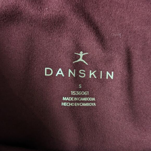 Danskin Plum High Waist Cropped Workout Leggings sz Small - Picture 5 of 5